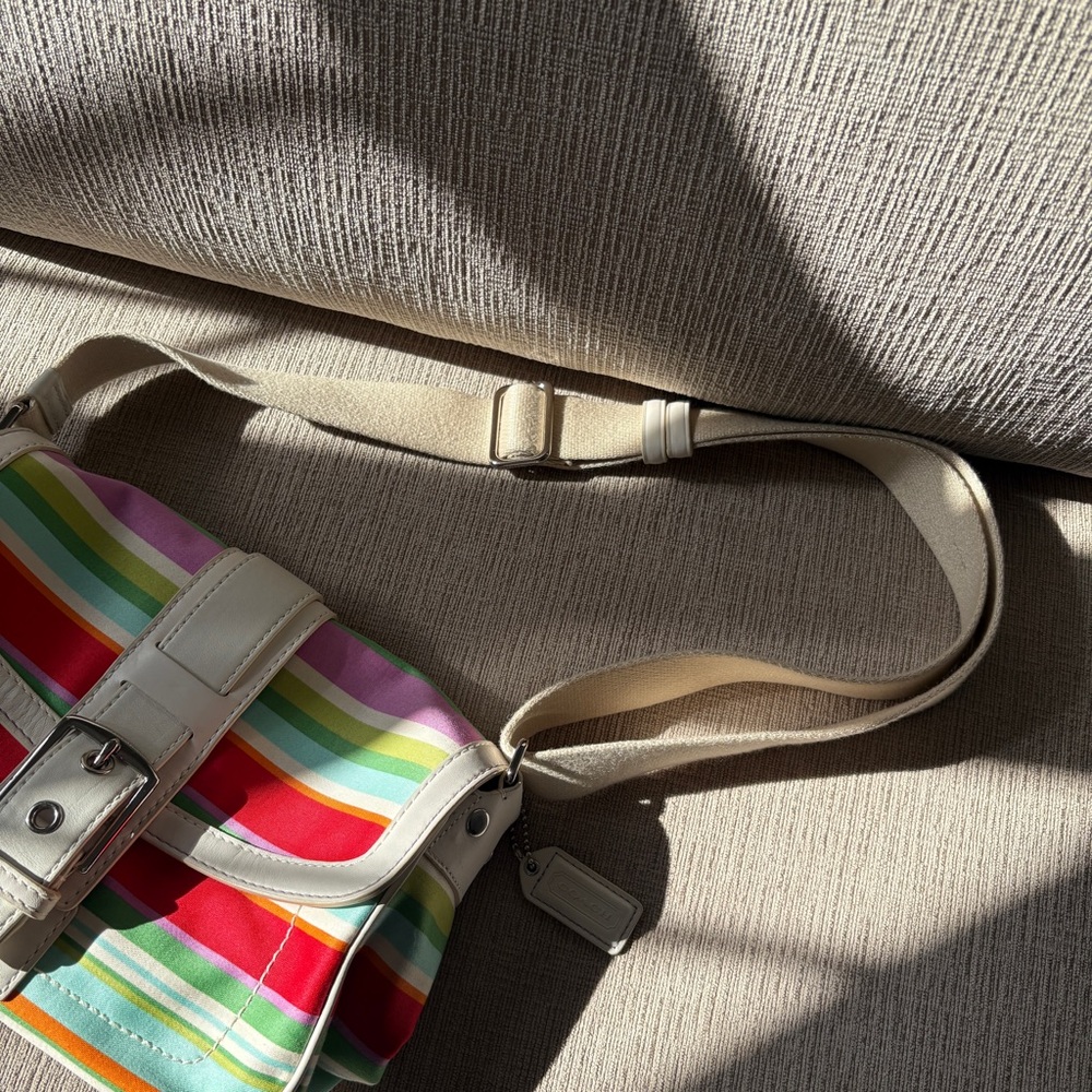 Multi Color Coach Bag with Adjustable Strap - Picture 11 of 15